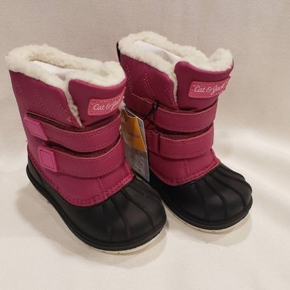 Cat & Jack Shoes Cat Jack Pink Winter Boots Girls Toddler Size 7